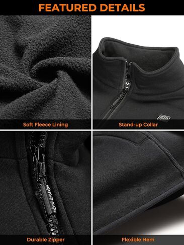 ORORO Men's Fleece Heated Jacket (Black, M) and Extra Battery in Saudi Arabia