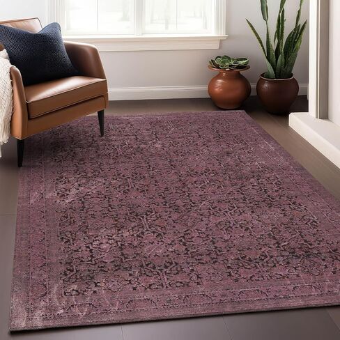 Dalyn Rugs Vizcia VZ2 Plum 1'8" x 2'6" Indoor, Bedroom, Living Room, Dining Room, Kitchen Rug in Saudi Arabia