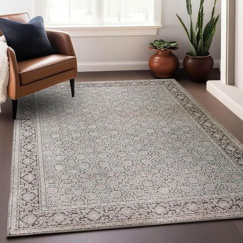 Dalyn Rugs Vizcia VZ1 Gray 1'8 "× 2'6" داخلي ، غرفة نوم ، غرفة معيشة ، غرفة طعام ، سجادة المطبخ in Saudi Arabia