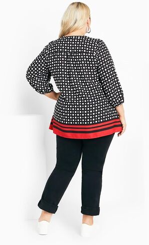 Women's Plus Size Malia Zip Border Top in Saudi Arabia