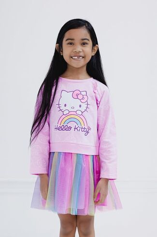 Hello Kitty Girls French Terry Tulle Dress Toddler إلى Big Kid Sister (2T - 14-16) in Saudi Arabia