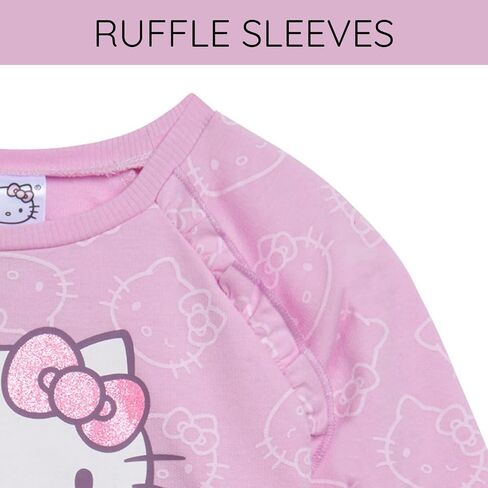 Hello Kitty Girls French Terry Tulle Dress Toddler إلى Big Kid Sister (2T - 14-16) in Saudi Arabia