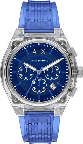 Armani Exchange A | X Chronograph Watch for Men ؛ ساعة الرجال مع الجلد أو الفولاذ المقاوم للصدأ أو شريط السيليكون in Saudi Arabia