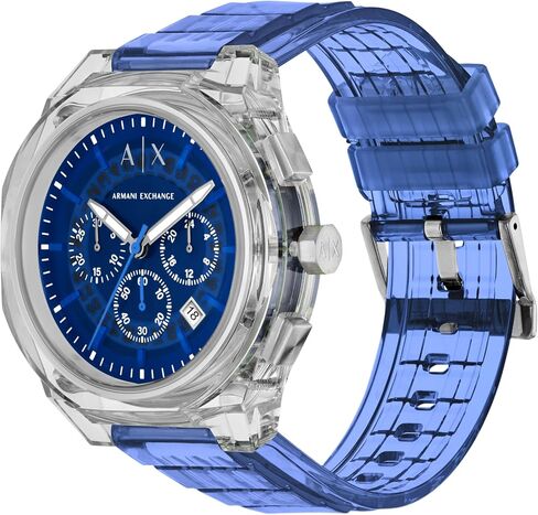Armani Exchange A | X Chronograph Watch for Men ؛ ساعة الرجال مع الجلد أو الفولاذ المقاوم للصدأ أو شريط السيليكون in Saudi Arabia