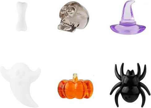 30 Pcs Halloween Vase Filler, Mini Acrylic Pumpkin Ghost Skull Spider Witch Hats Gems for Centerpieces Table Decorations, Halloween Sensory Bin Filler for DIY Crafts in Saudi Arabia