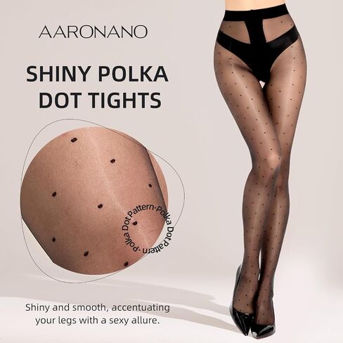 Women Women Polka Dot Lacts Oil Pantyhose 20 Denier Shimmer جوارب منقوشة مع نقاط in Saudi Arabia