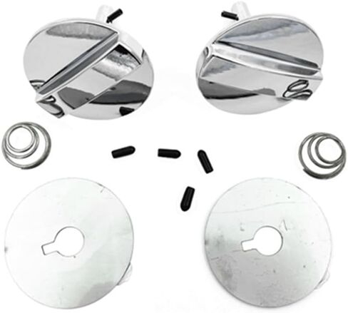 Hood Pin Lock Set for 1969-1972 Oldsmobile Cutlass 442 - Chrome Twist Locks with Keys, Anti-Theft Hood Pins, Replaces BP1158T, Durable Metal Security Latches (Pair) in Saudi Arabia