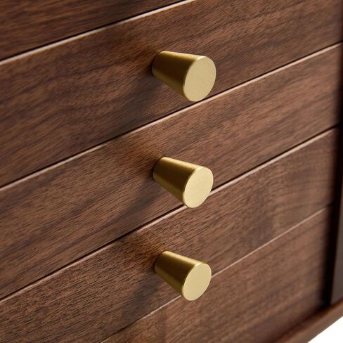 Black Walnut Wooden Jewelry Box, 6-Layer Lockable Jewelry Organizer Box for Women, Earring & Necklace Storage, Ring Trays, Gift for Wife, Mom or Her in Saudi Arabia