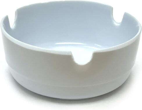 6 Ashtray Cigarettes Plastic Tabletop Ash Tray White Indoor Outdoor Bar Hotel Melamine Round Ashtray 3-Inch White Color (Set of 6 White) Perfect for Home Patio Restaurant Durable in Saudi Arabia