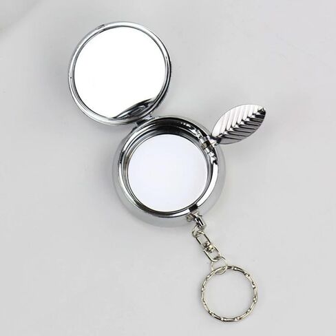 1 Pc Keychain Stainless Steel Ashtray - Portable Round Ash Tray with Keychain,Needed for Outdoor Camping, Car, Travel. in Saudi Arabia