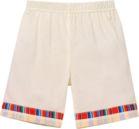 IWEMEK 2PCS Baby Boys Mexican Outfit Short Sleeve Embroidery Fiesta Shirt and Shorts Set Kids Cinco De Mayo Outfit Clothes in Saudi Arabia