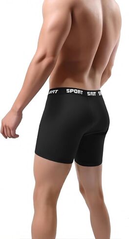 3 Pairs Mens Underwear Boxer Briefs for Men Pack Long Leg Men's Boxer Briefs Moisture-Wicking Mens Briefs Underwear Multipack in Saudi Arabia
