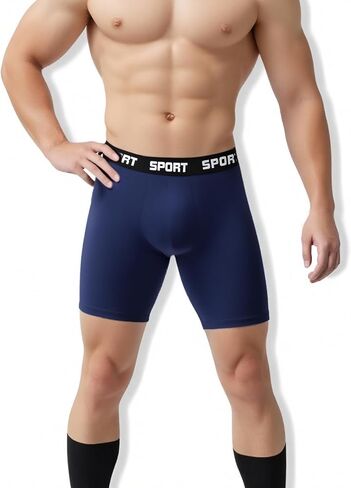 3 Pairs Mens Underwear Boxer Briefs for Men Pack Long Leg Men's Boxer Briefs Moisture-Wicking Mens Briefs Underwear Multipack in Saudi Arabia