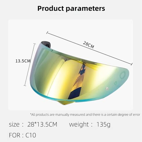 HJ-34P Possor Shield Replacement ، HJC C10 Motorcycle Helment Visor متوافق مع حماية HJ-34P HJC C10 UV (Silver) in Saudi Arabia