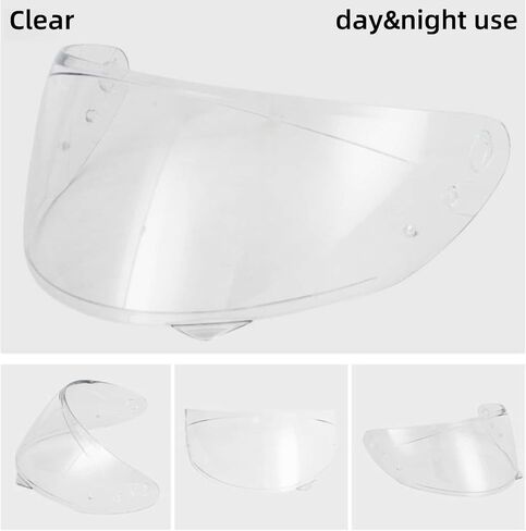 HJ-34P Possor Shield Replacement ، HJC C10 Motorcycle Helment Visor متوافق مع حماية HJ-34P HJC C10 UV (Silver) in Saudi Arabia