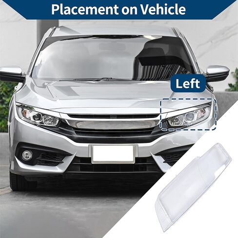 غطاء العدسة الأمامية غطاء المصابيح الأمامية Lense Lense Clear Cover No.8E0941029C لـ Audi A4 B6 2002-2005 Clear PC 1 PC Front Left Car in Kuwait