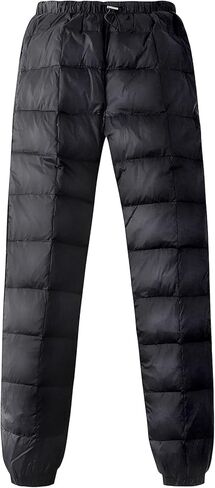 Gihuo Snow Pants Men Winter Warm Down Pants Ski Outdoor High Waisted Puffer Pants Loose Utility Padded Trousers in Kuwait