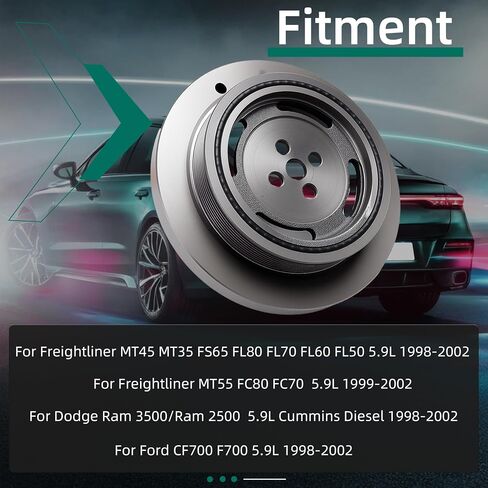 5.9L Rubber Vibration Balancer Damper Crankshaft Pulley 3915069 3918999,For Dodge Ram 2500 3500,for Freightliner,for Ford CF700 F700 5.9L 24V 1998-2002,Harmonic Balancer for Cummins Diesel in Saudi Arabia