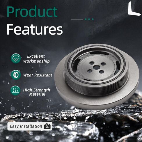 5.9L Rubber Vibration Balancer Damper Crankshaft Pulley 3915069 3918999,For Dodge Ram 2500 3500,for Freightliner,for Ford CF700 F700 5.9L 24V 1998-2002,Harmonic Balancer for Cummins Diesel in Saudi Arabia