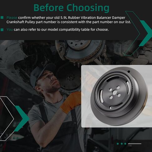 5.9L Rubber Vibration Balancer Damper Crankshaft Pulley 3915069 3918999,For Dodge Ram 2500 3500,for Freightliner,for Ford CF700 F700 5.9L 24V 1998-2002,Harmonic Balancer for Cummins Diesel in Saudi Arabia