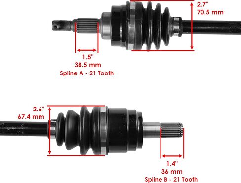Caltric Front Left And Right Cv Joint Axle Compatible with Honda Trx650Fa Trx650Fga Rincon 650 2005 in Saudi Arabia