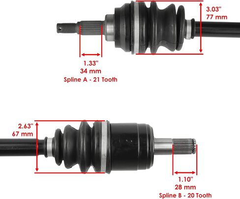 Caltric Front Left Complete Cv Joint Axle Compatible with Honda 42350-HN2-003 in Saudi Arabia