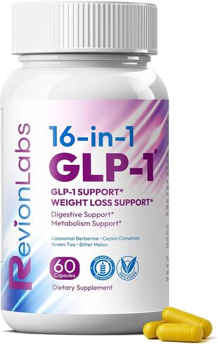 revionlabs glp -1 ملحق فقدان الوزن - مثبط شهية طبيعية للنساء الرجال - معززة GLP1 مع دعم البربرين تفعيل الرغبة الشديدة في Cravings. in Saudi Arabia