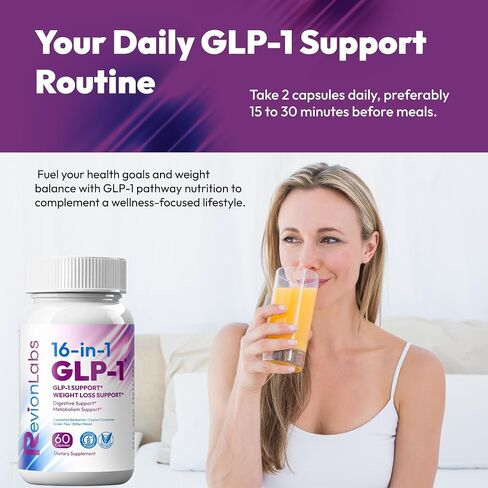 revionlabs glp -1 ملحق فقدان الوزن - مثبط شهية طبيعية للنساء الرجال - معززة GLP1 مع دعم البربرين تفعيل الرغبة الشديدة في Cravings. in Saudi Arabia