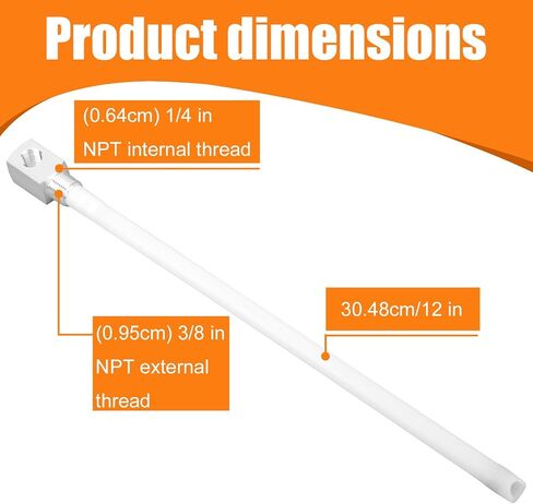 Universal Marine Fuel Tank Pickup Tube, 12 Inch Polyethylene Pickup Tube with Strainer with Aluminum Alloy Connector Fit Standard Universal Boat Fuel Tank Replaces Part 7-0948 in Saudi Arabia