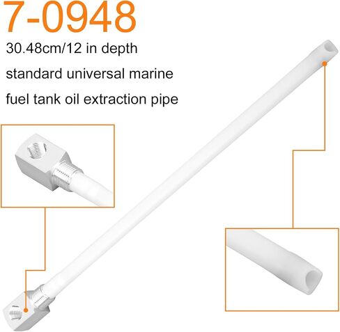 Universal Marine Fuel Tank Pickup Tube, 12 Inch Polyethylene Pickup Tube with Strainer with Aluminum Alloy Connector Fit Standard Universal Boat Fuel Tank Replaces Part 7-0948 in Saudi Arabia