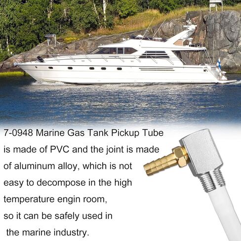 Universal Marine Fuel Tank Pickup Tube, 12 Inch Polyethylene Pickup Tube with Strainer with Aluminum Alloy Connector Fit Standard Universal Boat Fuel Tank Replaces Part 7-0948 in Saudi Arabia