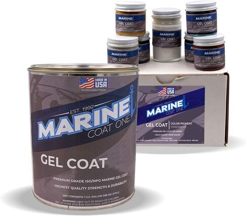 MarineCoat One Complete Repair Kit – White Gel Coat w/Color Pigment Kit (Gallon w/o Wax) in Saudi Arabia