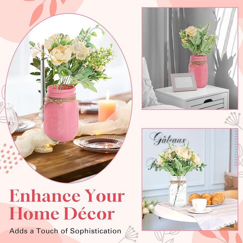 3-Pack Light Pink Decorative Glass Jars – Aesthetic Scene Vases for Home Decor, Wedding Centerpieces, Office Desk – Ornaments for Gifts in Saudi Arabia