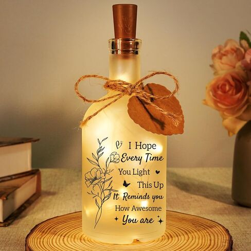 Inspirational Gifts for Women, Encouragement Gift for Friend, Coworker, Sister, Mom, Teacher, Daughter, Encouragement Gifts for Parties, Christmas, Birthday, Nightlight Decorative Jars[Energy Class F] in Saudi Arabia
