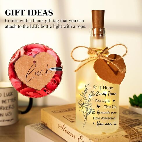 Inspirational Gifts for Women, Encouragement Gift for Friend, Coworker, Sister, Mom, Teacher, Daughter, Encouragement Gifts for Parties, Christmas, Birthday, Nightlight Decorative Jars[Energy Class F] in Saudi Arabia