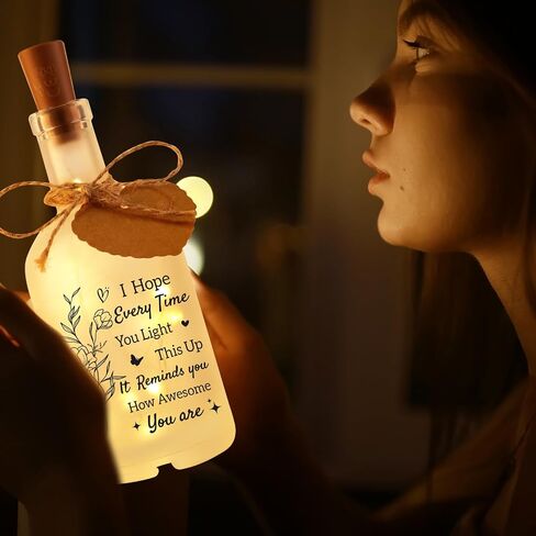 Inspirational Gifts for Women, Encouragement Gift for Friend, Coworker, Sister, Mom, Teacher, Daughter, Encouragement Gifts for Parties, Christmas, Birthday, Nightlight Decorative Jars[Energy Class F] in Saudi Arabia