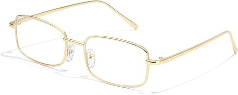 Chicid Fashion Blue Light Glasses for Women, Blocking Eyewear Y2k Office-Siren Aesthetic Rectangle Glasses Metal Frame in Kuwait