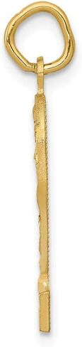 14K Yellow Gold Casted Large Diamond-cut Number 0 Charm in Saudi Arabia