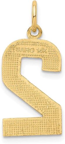 14K Yellow Gold Casted Large Diamond-cut Number 0 Charm in Saudi Arabia