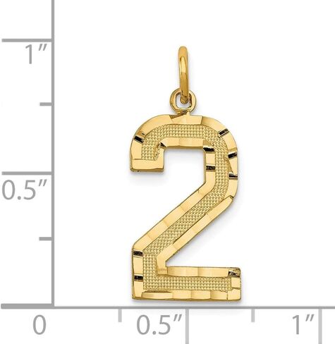 14K Yellow Gold Casted Large Diamond-cut Number 0 Charm in Saudi Arabia
