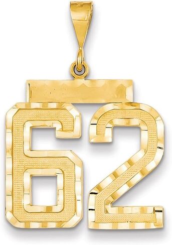 14K Yellow Gold Casted Large Diamond-cut Number 0 Charm in Saudi Arabia