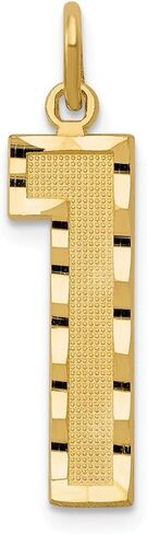 14K Yellow Gold Casted Large Diamond-cut Number 0 Charm in Saudi Arabia
