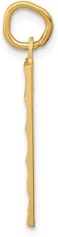 14K Yellow Gold Casted Large Diamond-cut Number 0 Charm in Saudi Arabia