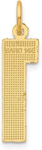 14K Yellow Gold Casted Large Diamond-cut Number 0 Charm in Saudi Arabia