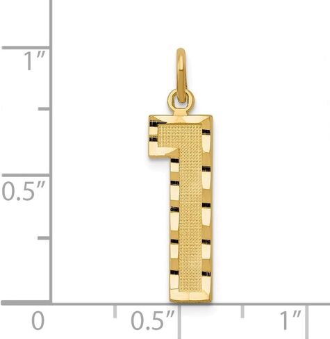 14K Yellow Gold Casted Large Diamond-cut Number 0 Charm in Saudi Arabia