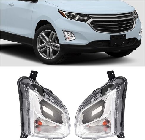 HECASA Right Turn Signal Light Compatible with 2018-2021 Chevy Chevrolet Equinox Replacement for GM2521196 84226246 Front Bumper Turn Signal W/o Fog Lamp Passenger Side W/Bulbs Clear Lens in Saudi Arabia