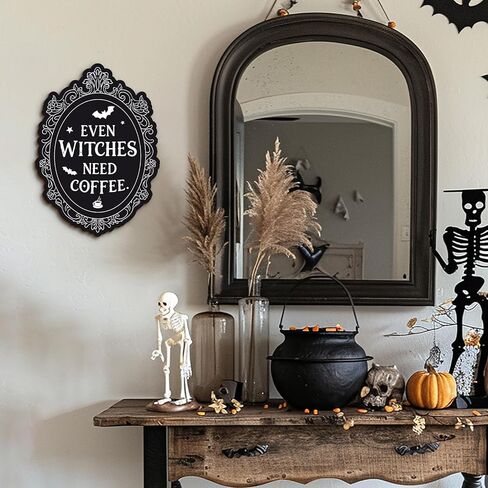 Kercan Live Laugh Lobotomy Gothic Wall Art ، تصميم جمجمة أسود خشبي ، هالوين علامات الحمام مضحكة قوطية ديكور ، 7 × 10 بوصة in Kuwait