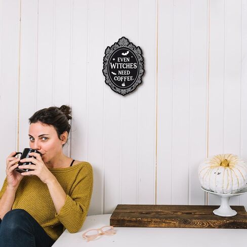 Kercan Live Laugh Lobotomy Gothic Wall Art ، تصميم جمجمة أسود خشبي ، هالوين علامات الحمام مضحكة قوطية ديكور ، 7 × 10 بوصة in Kuwait