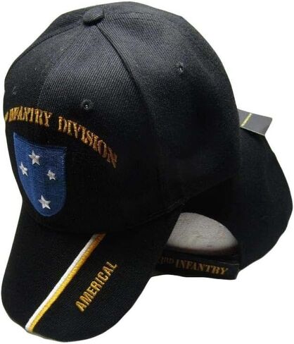 AES Army 23rd Infantry Division Americal Embroidered Shadow Black Cap Hat in Saudi Arabia