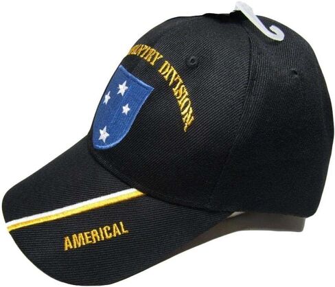 AES Army 23rd Infantry Division Americal Embroidered Shadow Black Cap Hat in Saudi Arabia